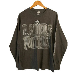 Las Vegas Raiders NFL Team Apparel Football Dark Gray Long Sleeve Men's …